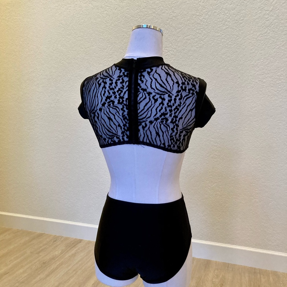 Natalie Dancewear Black Cut-Out Bodysuit - Picture 2 of 3